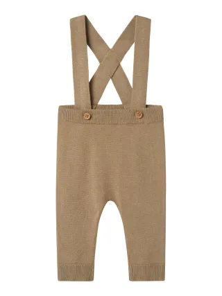 NAME IT - NBMRASOMME KNIT OVERALLS weathered teak - Gr. - 74