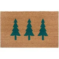 HANSE Home Fußmatte Mix Mats Kokos Pine Trees, Türmatte, rechteckig, Höhe: 15 mm, Weihnachten, Schmutzfangmatte, Outdoor, Rutschfest, Innen, Kokosmatte