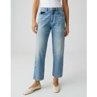 OPUS Relax-fit-Jeans LISSIE SALT Tapered Jeans aus Dry Indigo® Swingpockets vorne, leichte Used-Effekte als Stilnote