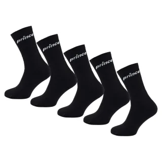 Prince 5er-Pack Tennissocken für Herren, schwarz, gepolstert