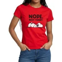 Spreadshirt T-Shirt Peanuts Snoopy Nope Not Today Bürohumor Frauen T-Shirt (1-tlg) Slim Fit, fällt klein aus