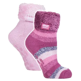 2er-Pack Damenweiche Lounge-Socken mit Grip