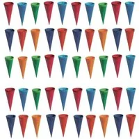 Stylex Schreibwaren Schultüte 50 Deko Schultüten / Länge: 12,5cm / 6 verschiedene Farben