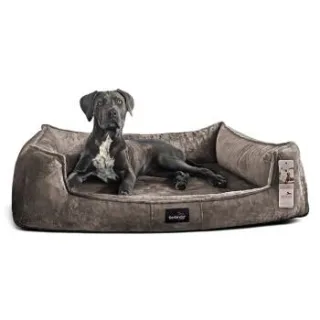 Tierlando ® Orthopädisches Hundebett FRANKLIN Kuscheliger Teddy-Stoff - Hundesofa