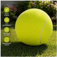Koopman Tennisball XXL Spielball Ball Freizeitball Ø24cm Neon Gelb (Stück, 1-St., Packung), XXL-Version, Softball, weiche Oberfläche, Training, Filz