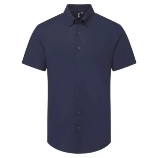 Premier - "Supreme" Formelles Hemd für Herren kurzärmlig (Marineblau)