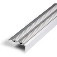 Floordirekt Treppenkantenprofil Power Gril Doppelgummieinlagen, 3 Farben & 3 Größen, Treppenprofil, Kleben
