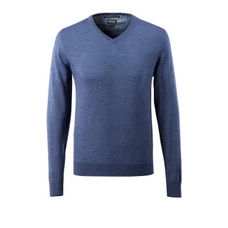MASCOT Herren Strickpullover FRONTLINE Blau-meliert XL - 50635-989-41-XL