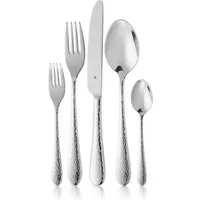 WMF Besteck-Set Sitello (30-tlg), 6 Personen, Cromargan® Edelstahl Rostfrei 18/10, geschmiedete Messer, farbecht, Wellenschliff, spülmaschinenfest