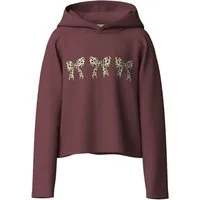 Name It Kapuzensweatshirt NKFVIALA LS SHORT RLX SWEAT WH BRU Baumwolle, regular fit