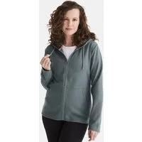 STOOKER WOMEN Sweatjacke JOANE mit Kapuze Strickfleecejacke Sweatjacke Kapuze figurumspielend Moderner Sport-Look für Damen