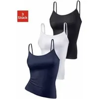 Vivance Active by Lascana Spaghettitop (3er-Pack) aus weicher Microfaser