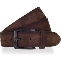 MUSTANG Ledergürtel Vollrindleder in Antik-Optik, Dornschnalle, 4 cm breit