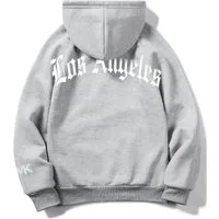 RMK Kapuzenpullover Herren Hoodie Pullover Langarmshirt Oversize Los Angeles mit Kapuze