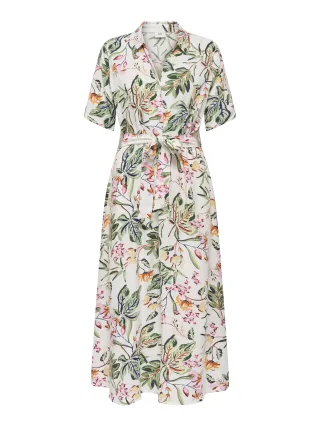 JDY - JDYSTARSEZEN LIFE 2/4 MIDIDRESS WVN NOOS Cloud Dancer - Gr. - S