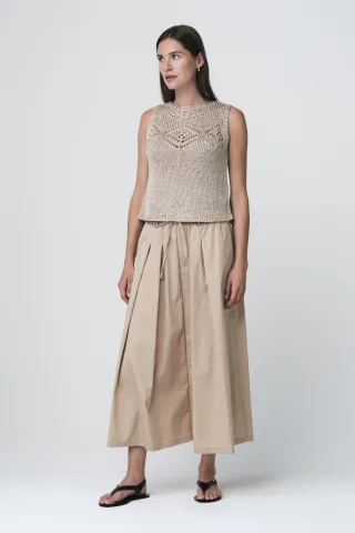 Jane Lushka - Sequined hole top 25052 beige - Gr. - S