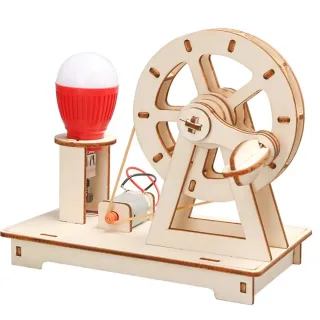 DIY Wooden Hand Generator Model STEM Science Technology Experiment Physics Learning Education Toy