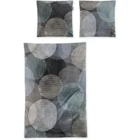 Irisette Bettwäsche Irisette Zobel Flausch Cotton Bettwäsche 135x200 Punkte stein mint, Baumwolle, 2 teilig