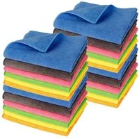 Mach1 Geschirrtuch Schonendes Microfasertuch, Autopflege Poliertuch 350 GSM (6-24 tlg), (24-tlg), 6 verschiedene Motive