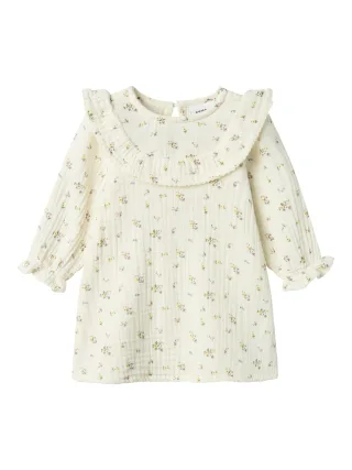 NAME IT - NBFDETONE LS DRESS cloud dancer - Gr. - 80