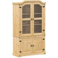 vidaXL Vitrine Vitrine Corona 103,5x42x180 cm Massivholz Kiefer (1-St)