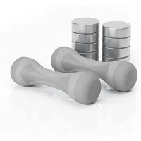 relaxdays Kurzhantel Verstellbare Hanteln im 2er Set, (2er Set), grau