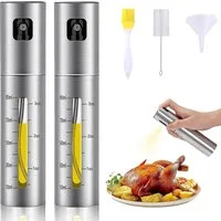 BlingBin Ölspender 2 Stück Essig und Ölsprüher Pump Öl-Zerstäuber Essig-Zerstäuber, (2er Set, 2-tlg., 18.5*4.5*13cm), Öl Essig Spender Flasche Küche für Tägliches Kochen