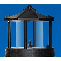 Jürgen Westerholt GmbH LED Solarleuchte Leuchteinheit Leuchtkopf für Leuchtturm ROTER SAND, Blinkendes Licht, LED fest integriert, Kaltweiß, LED mit rotierendem Spiegel