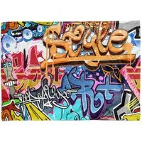 Handtücher Handtuch Strandhandtuch Saunatuch Kuscheldecke mit Fotomotiv Bunt Graffiti Stre, Baumwolle-Polyester-Mix (1-St), Handtuch