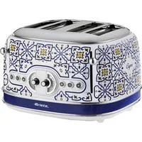 4-Schlitz-Toaster Capri weiß/mehrfarbig, 1.630 Watt, für 4 Scheiben Toast