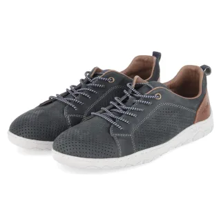 Rieker Barfußschuhe - Gr. 42 - Blau - Rauleder