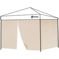 Sekey Pavillonseitenteil 2x Seitenwand Pavillon 3m 6m 9m Pavillonseitenteil mit Reißverschluss, für 3 x 3 m Pavillon, 3 x 6 m Gartenpavillon, 3 x 9 m Partyzelt