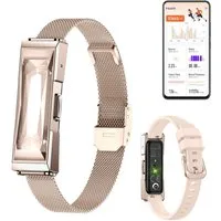 ANYSUN Fitness Tracker Uhr für Damen Herren,Smart Armband Smartwatch (47 cm) Smart-Armband,Schrittzähler/Blutsauerstoff/HRV/Schlaf-Tracker, Modisches Edelstein-Armband mit Nachrichten-/Anruferinnerung