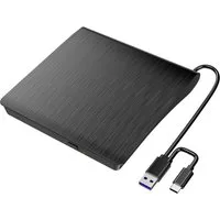 XLYNE DVD-Brenner Extern USB-A, USB-C®, USB-A (USB 2.0) Schwarz 570501 Diskettenlaufwerk