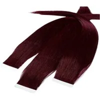 hair2heart Echthaar-Extension Tape Extensions glatt #55/66 Hellbraun Violett 60cm