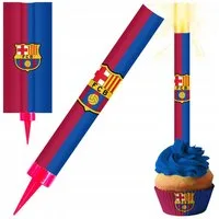 FC Barcelona Tortenstecker Tortenfontäne FC Barcelona 12cm – Party Kerze Feuerwerk Geburtstag, (1-tlg)