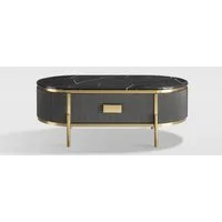 Livin Hill Couchtisch Stilig, dunkler Graphitton mit schwarzer Marmoroptik
