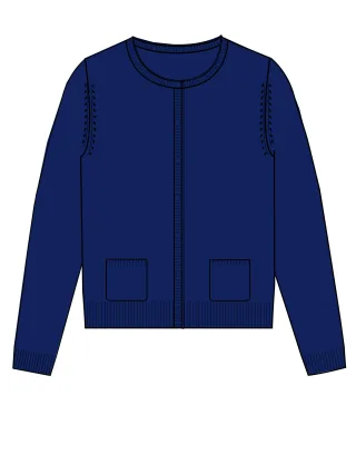 CLARINA - NOS Rdh.-Cardigan, 1/1 Arm,uni 609 koengisblau - Gr. - 40