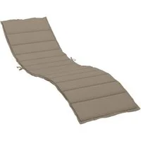 vidaXL Sitzauflage Sonnenliegen-Auflage Taupe 200x70x3 cm Oxford-Gewebe, (1 St)