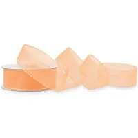 Creativery Organzaband, Organzaband 25mm x 25m Rolle Apricot