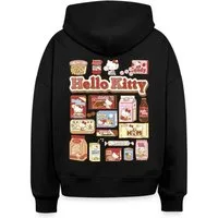 Spreadshirt Hoodie Hello Kitty Snack Collage Frauen Boxy Organic Hoodie (1-tlg)