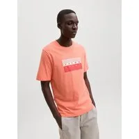Jack & Jones Kurzarmshirt JCOFUSION DOTS PRINT TEE SS CREW SN Baumwolle, regular fit