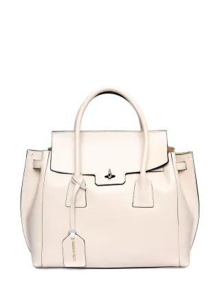 Luisa Vannini Beige Rindsledertasche
