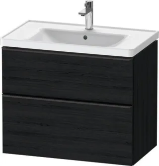 Duravit D-Neo Waschtischunterbau wandhängend Eiche Schwarz Matt 784x452x625 mm - DE43550BD160000 DE43550BD160000
