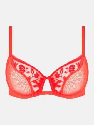 Chantelle Lingerie - Philter Sehr bedeckender Bügel BH flame red - Gr. - 80E