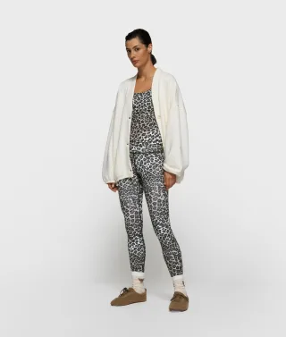 10DAYS - sporty leggings leopard ecru - Gr. - S