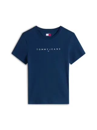 Tommy Jeans - T-Shirt mit Motiv blau - Gr. - L