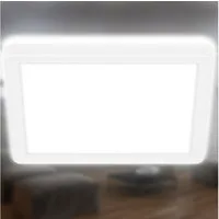 Briloner Leuchten LED Deckenleuchte Panel Slim ultraflach weiß, LED fest integriert, Neutralweiß, LED Deckenlampe 19/29,5/42 x 3 cm Weiß 12-22W Wohnzimmer Schlafzimmer