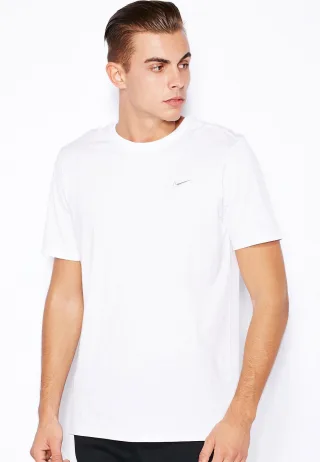 Nike Herren-T-Shirt mit gesticktem Swoosh Weiß