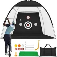 Youyijia Golf-Abschlagmatte Golf Übungsnetz 10x7 FT mit Matte – Professionelles